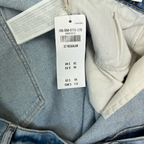 Abercrombie & Fitch Jeans Sz 37/24 Plus The 90s Straight Ultra HR Light Wash NWT - Picture 9 of 15